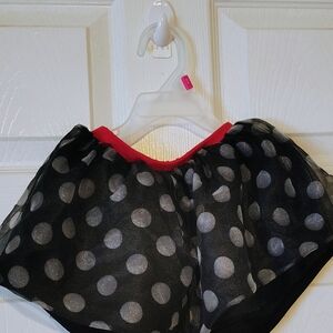 Disney Minnie Black and Pink Polka Dot Skirt
